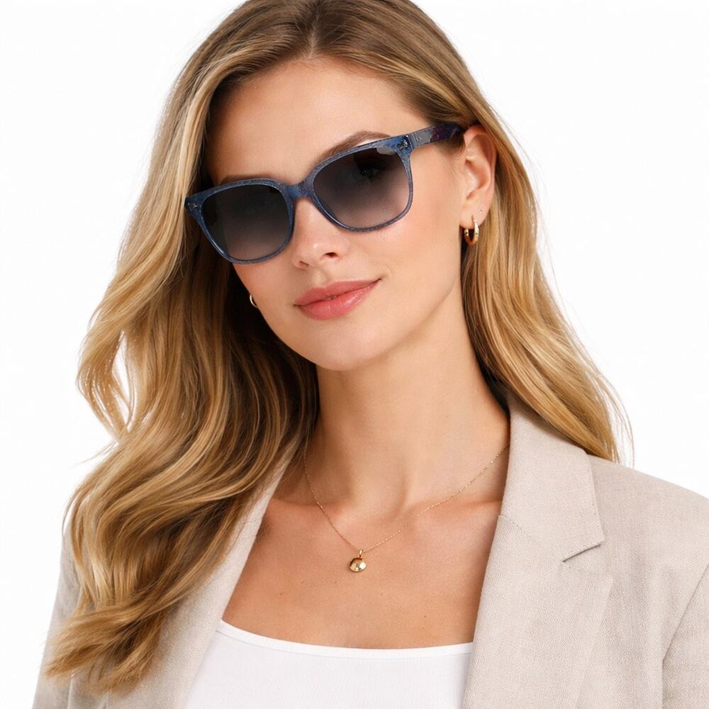 Victoria Beckham Refined Classic 53mm Square Sunglasses Blue
